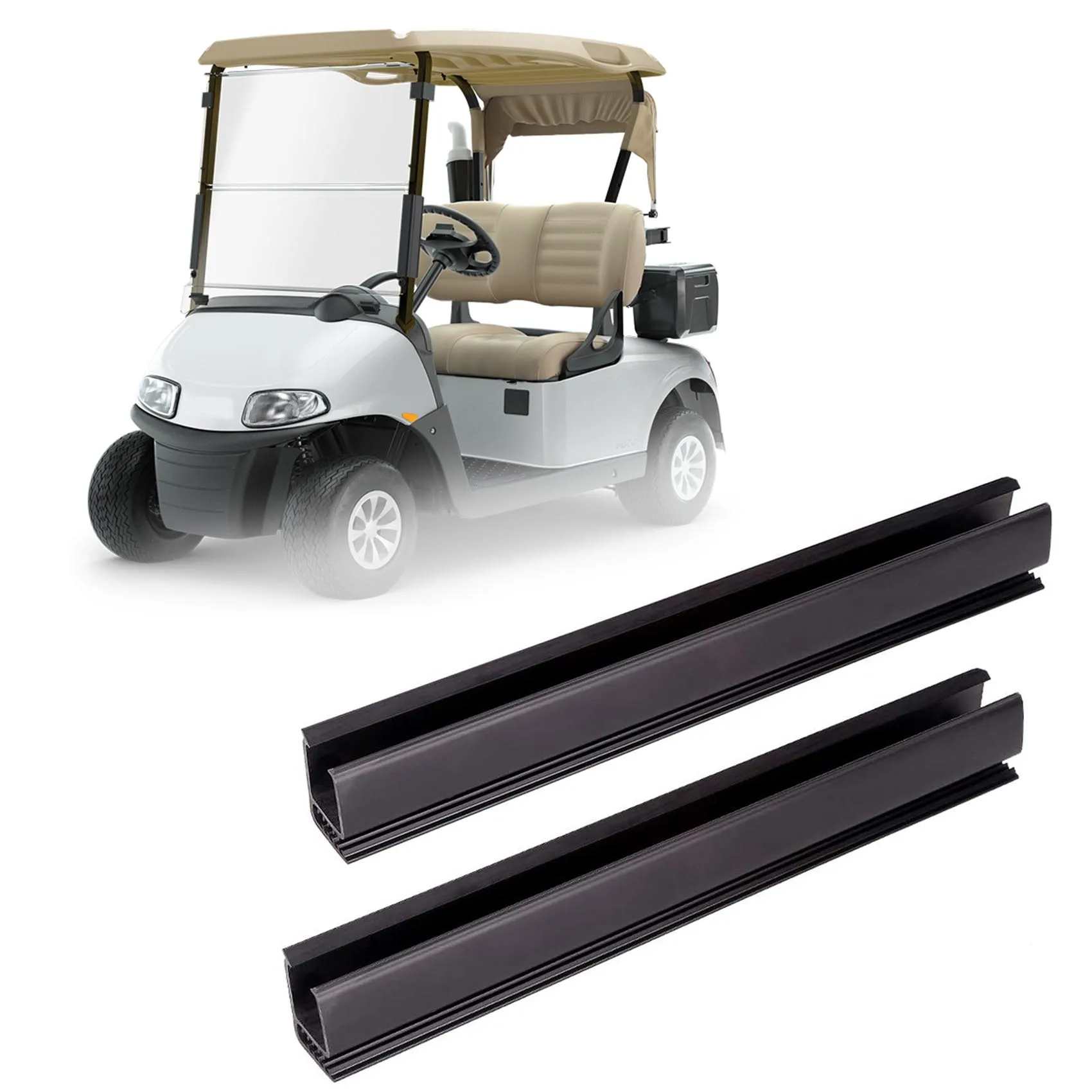 Kit de clipes de pára-brisa do carrinho de golfe, 613136, 603852, até EZGO, RXV, 2pcs