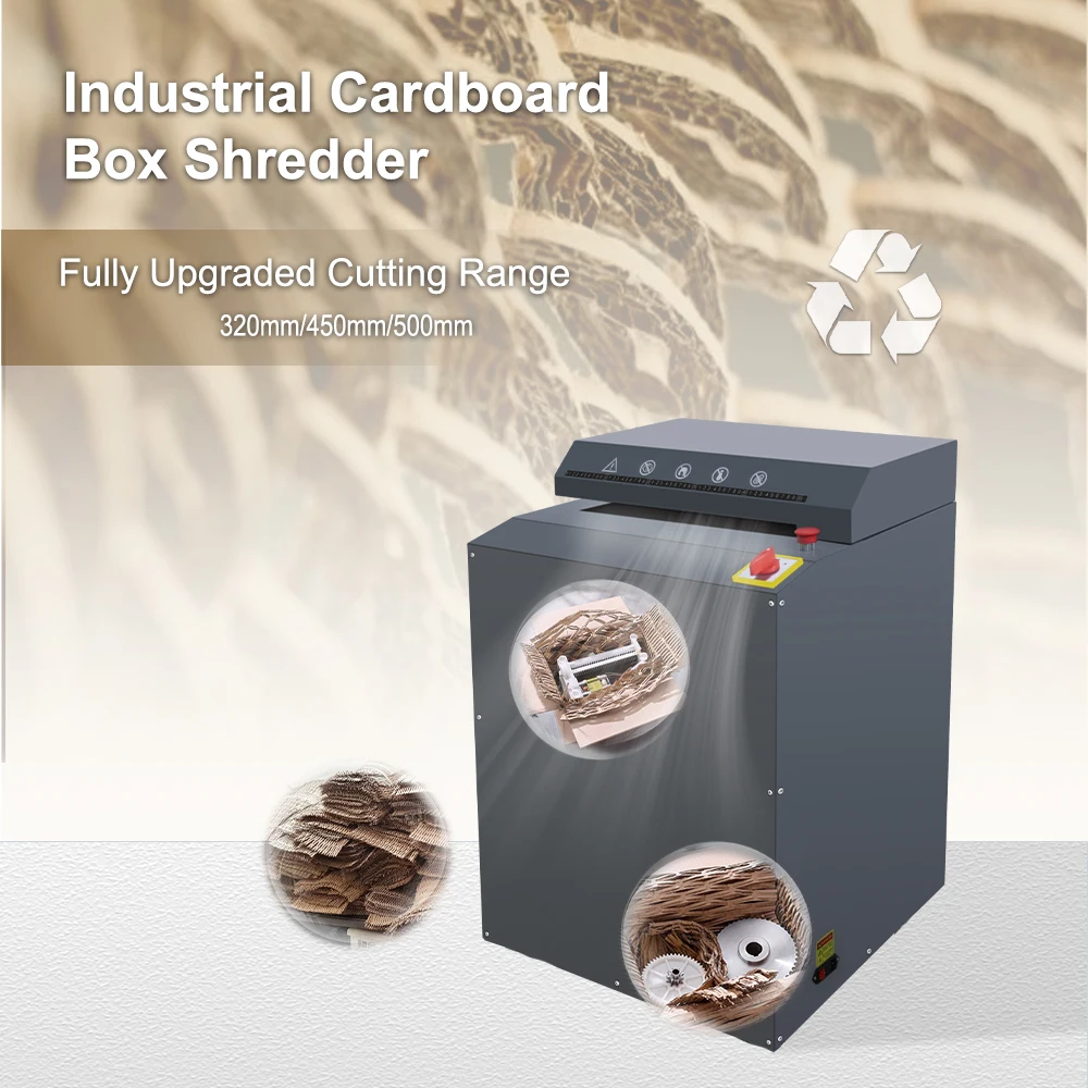 Высококачественный автоматический картон, бумажный картон, пятиуровневая безопасная резка, широкий промышленный измельчитель 320 мм/425 мм/500 мм