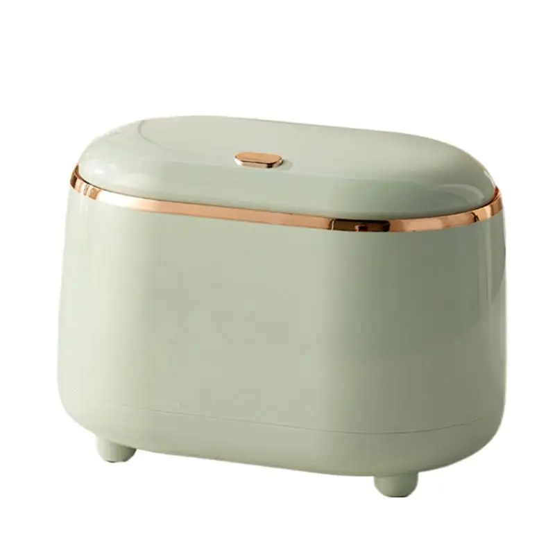 Desktop Garbage Can Home Bedside Press Trash Bin Creative Light Luxury Tabletop Trash Can Wastebasket For Desk Kids Room Home