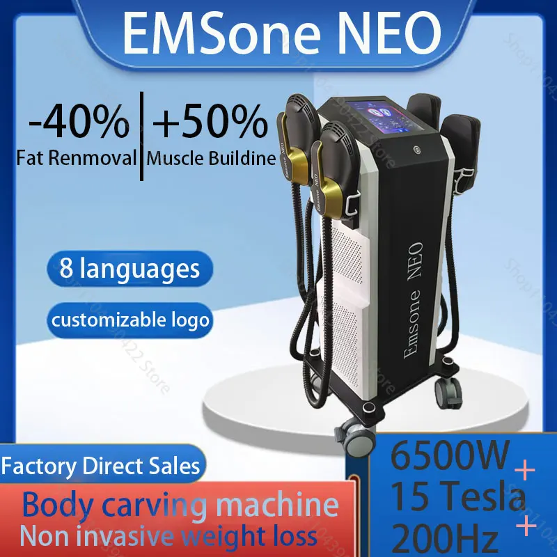 

EMS Fitness Muscle Machine 6500W 200Hz RF Electromagnetic Combustion Fat Firming Skin EMSone NEO Shaping Machine