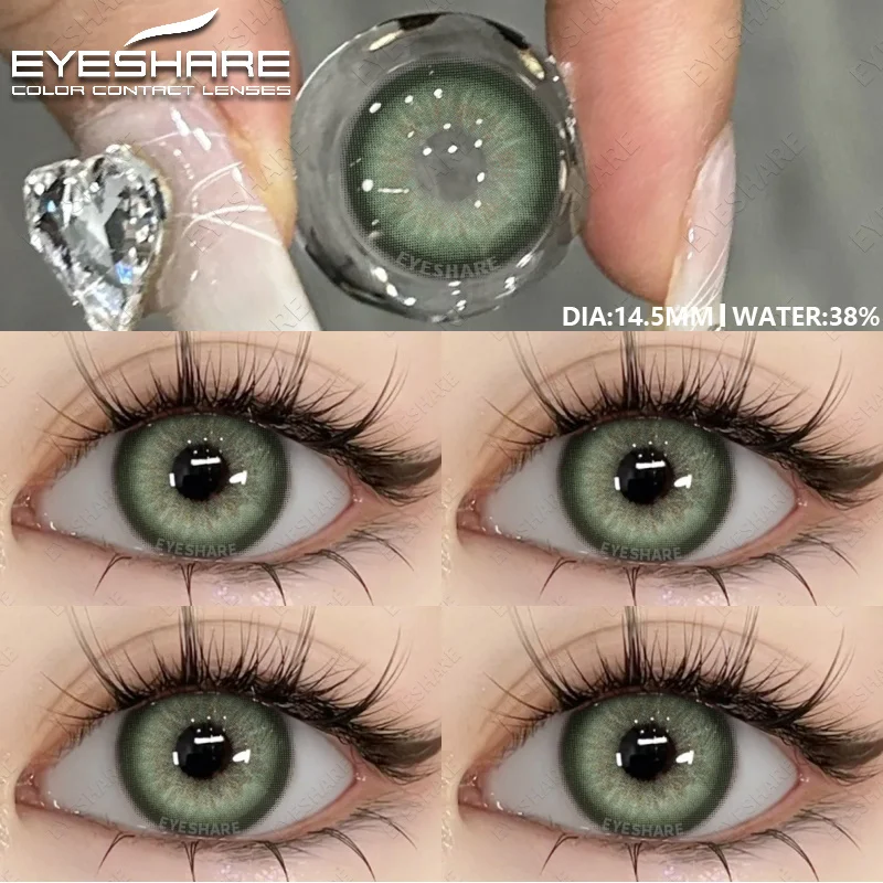 Eye share farbige Pupillen für Augen grau natürlicher Look Augenkontakte 1 Paar braune Mode linsen Schönheit grüne Linse blaue Augenkontakte