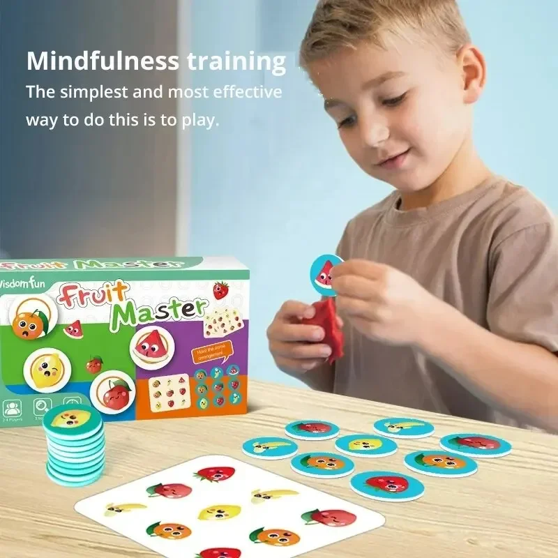 Jeux de société fruits enfants jouets éducatifs maître couleur correspondant Parent-enfant exercice de pleine conscience interactif