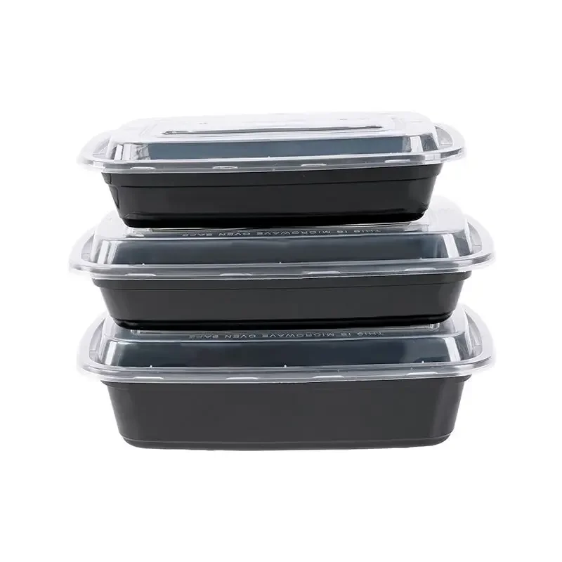 Disposable American Style Round Food Box Rectangular Takeaway Box Food Grade Fast Rice Lid Delivery Included