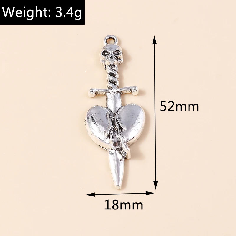 Leslie 10/20/30 Stück Steampunk Kreuz Charms für Ohrringe Halskette Schmuckherstellung Silber Farbe Gothic Kreuze Anhänger DIY Versorgung – Detail 22