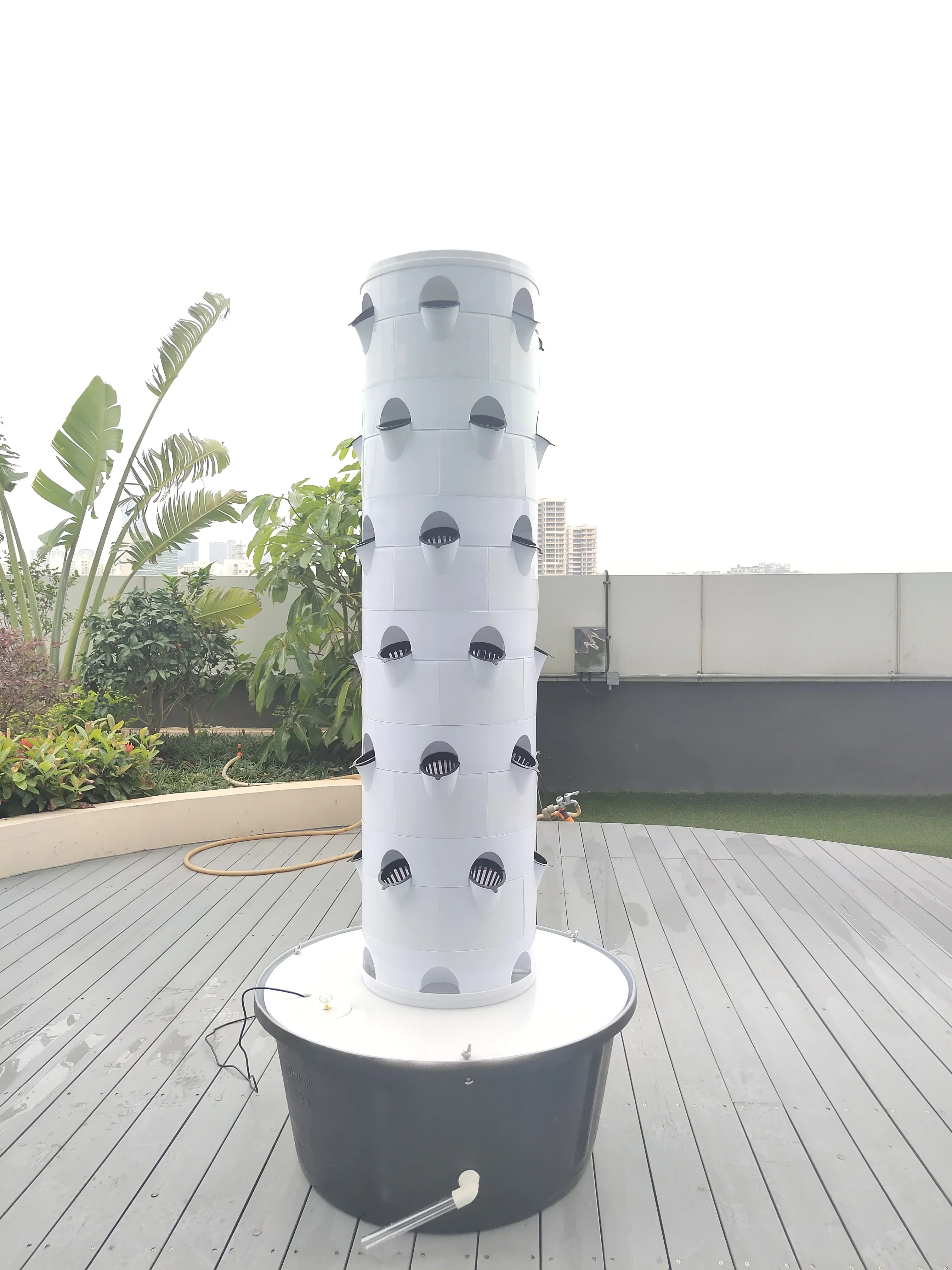 G&N Hydroponic Growing Vertical Tower 36holes Customized Holes Hydroponic Equipment Grow Tower with LED light