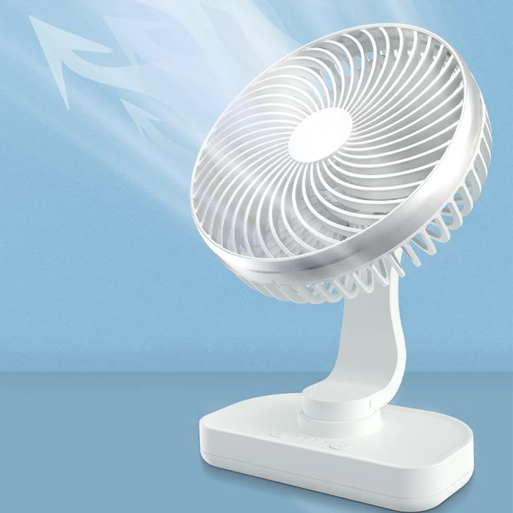 

Портативный перезаряжаемый настольный вентилятор C-типа, 4-скоростной настольный USB-беспроводной охлаждающий вентилятор, настенный вентилятор, регулируемый на 90 градусов