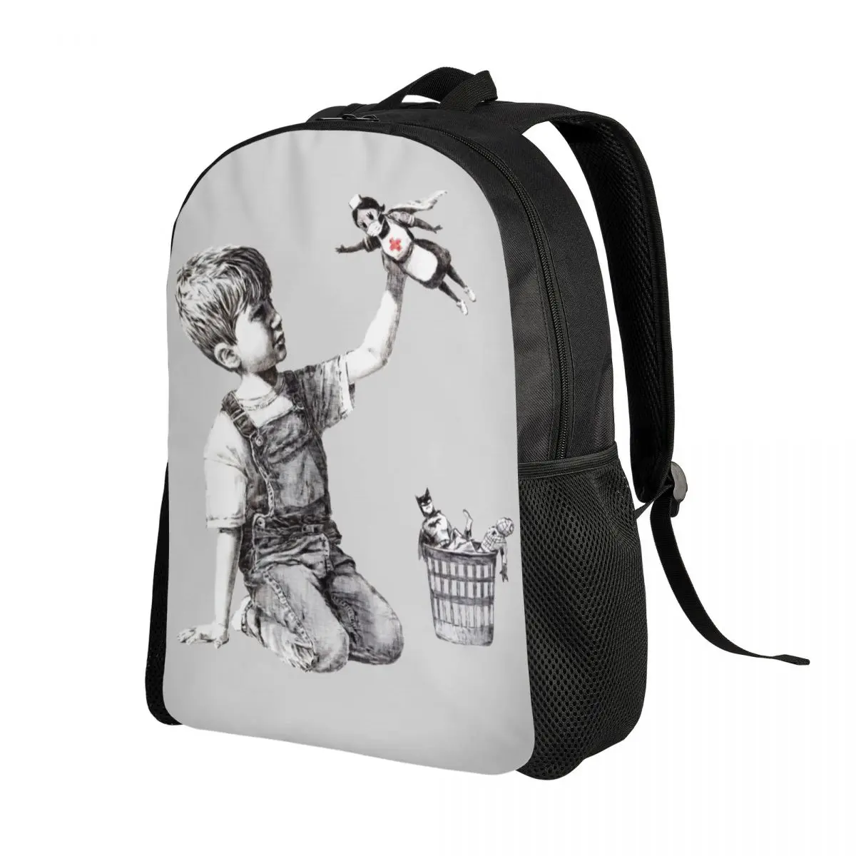 Game Changer Backpacks for Men Women School College Student Bookbag Fits 15 Inch Laptop Banksy Street Graffiti Pop Art Bags