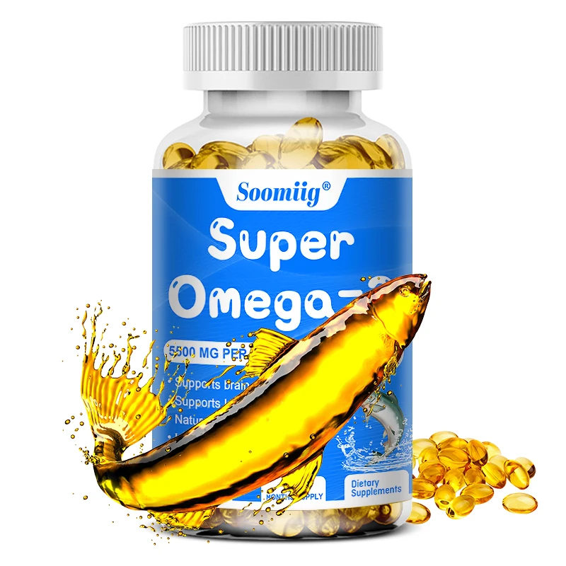 

Triple Potency Capsules,Omega-3 Fish Oil + DHA + EPA-Supports Joint,Brain,and Eye Health,Enhances Immune Function,Antioxidant