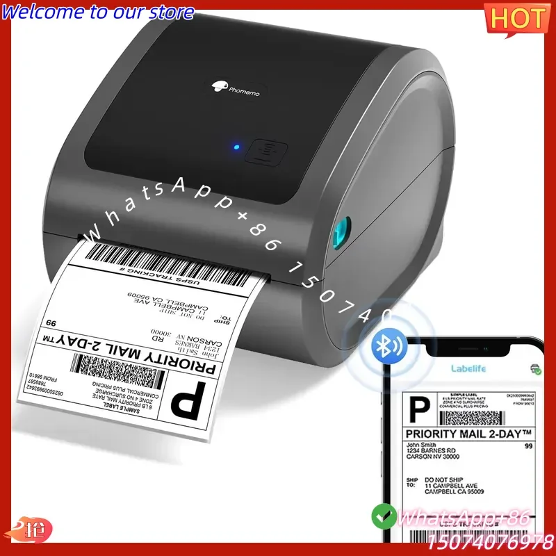 2026 Phomemo 4x6 Wireless Shipping Label Printer Thermal Laptop Printer with Barcode for Android Use