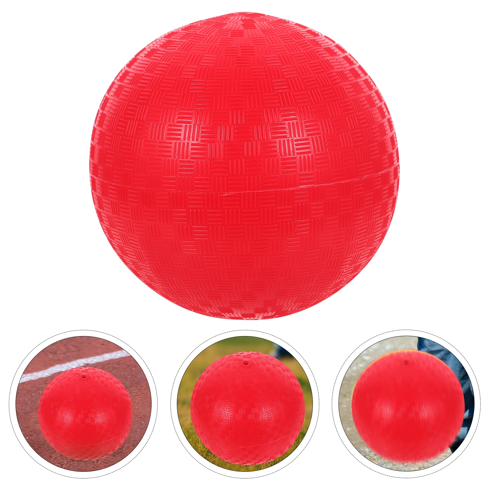 

1Pc Red PVC Solid Color 8.5 Inch Playground Ball Outdoor Kids Sports Ball For Throwing Games Lightweight Playground Toys