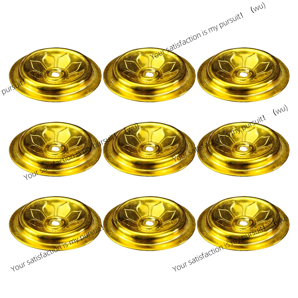9 Pcs Oil Float Exquisite Wick Floating Holders Buddha Lamp Glass Fuel Enshrine Accessories Supplies Aluminum