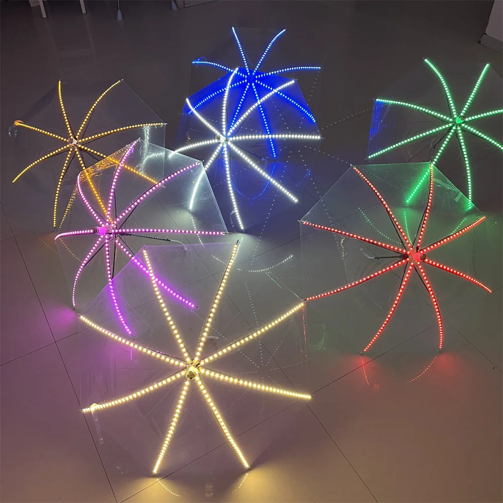 

Cool Multicolour Led Umbrella DJ Bar Stage Dance Performance Glowing Props Night Club Lighting Umbrella