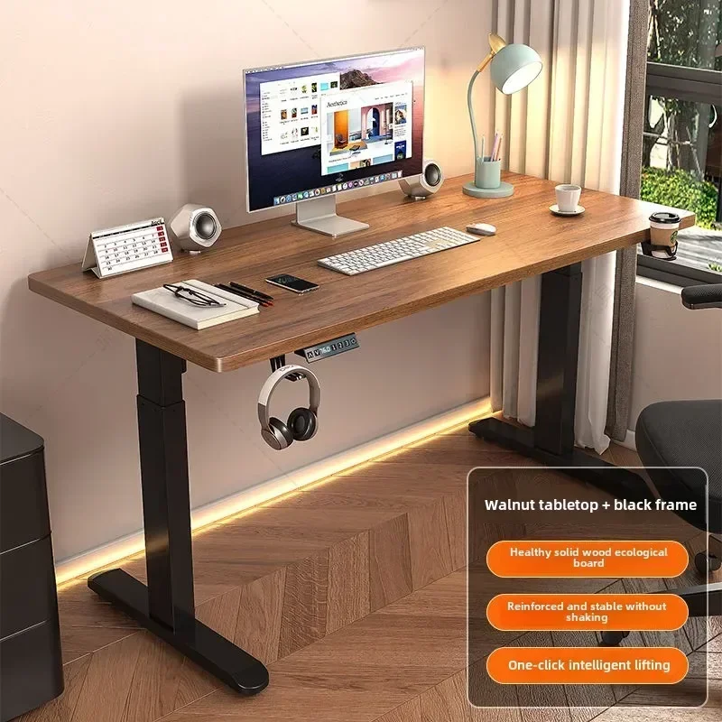 Solid Wood Electric Lifting Table Smart Computer Game E-sports Large White Student Study Table Lifting Table Desks Office