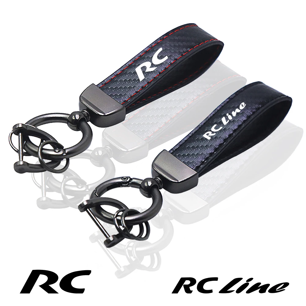 for Peugeot rc sw rcline rc-line 206 307 407 1007 4007 car Key chain Rings carbon fiber keychain Car Accessories