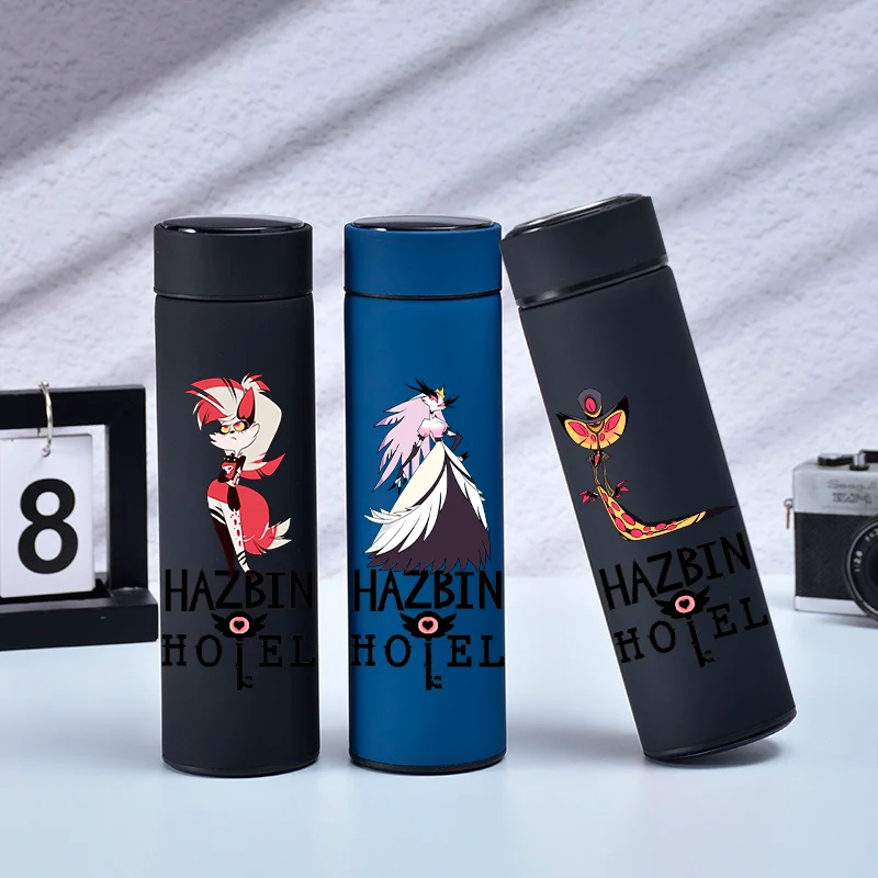 500ML Hazbin Hotel Cartoon Stainless Steel Water Cup Portable Leak Proof Insulated Water Cup Outdoor Sports Travel Water Bottle