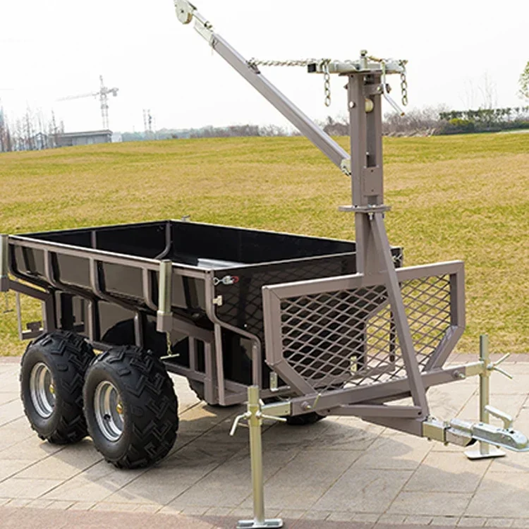 Fully Galvanized Steel Agricultural Forest Multifunctional Box Wood Trailer Atv Trailer for Farm