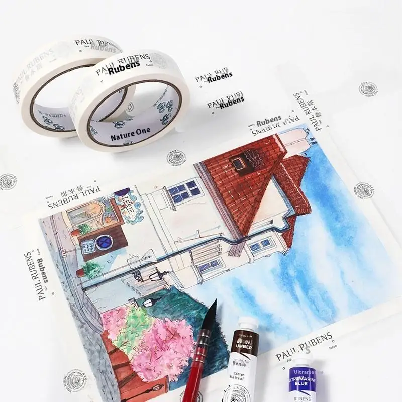 【AD】Paul Rubens Watercolor Masking Tape 25mmx20m Sketch Painting Oil Painting Artist  Tape Sketch Fixation Sticky Traceless