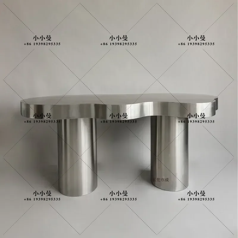 Italian Stainless Steel Cloud Coffee Table Modern Simple Creative Light Luxury Living Room Center Table Store Display Stand