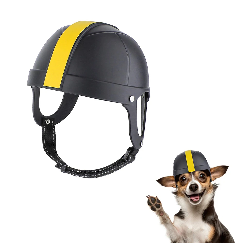 Dog Helmet Motorcycle Pet Helmet,Minimalist Outdoor Bike Hard Hat With Adjustable Strap,For Puppy Driving Riding Head Protection