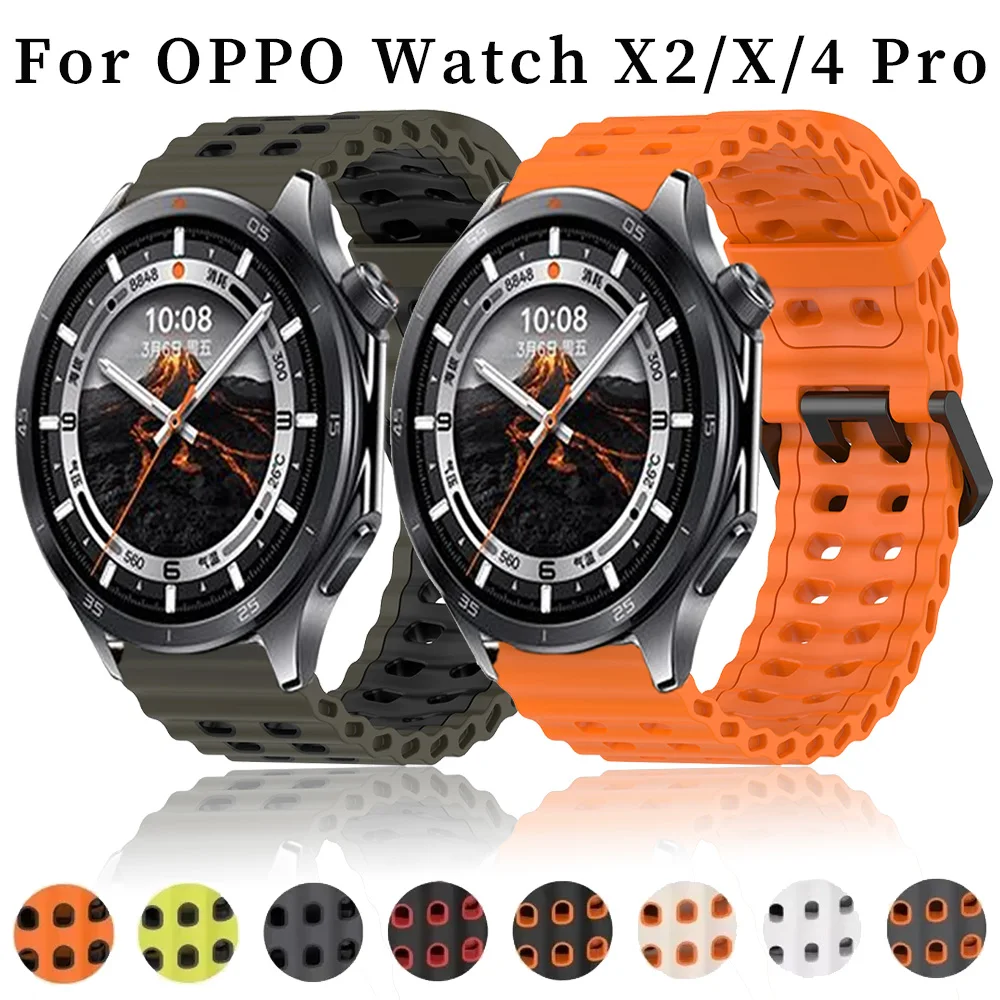 22 مللي متر المحيط سيليكون الرياضة حزام ل ممن لهم ساعة X2/X/4 برو قابل للتعديل حزام الساعات ل OnePlus ساعة 46 مللي متر 3 2 2R Correa اكسسوارات