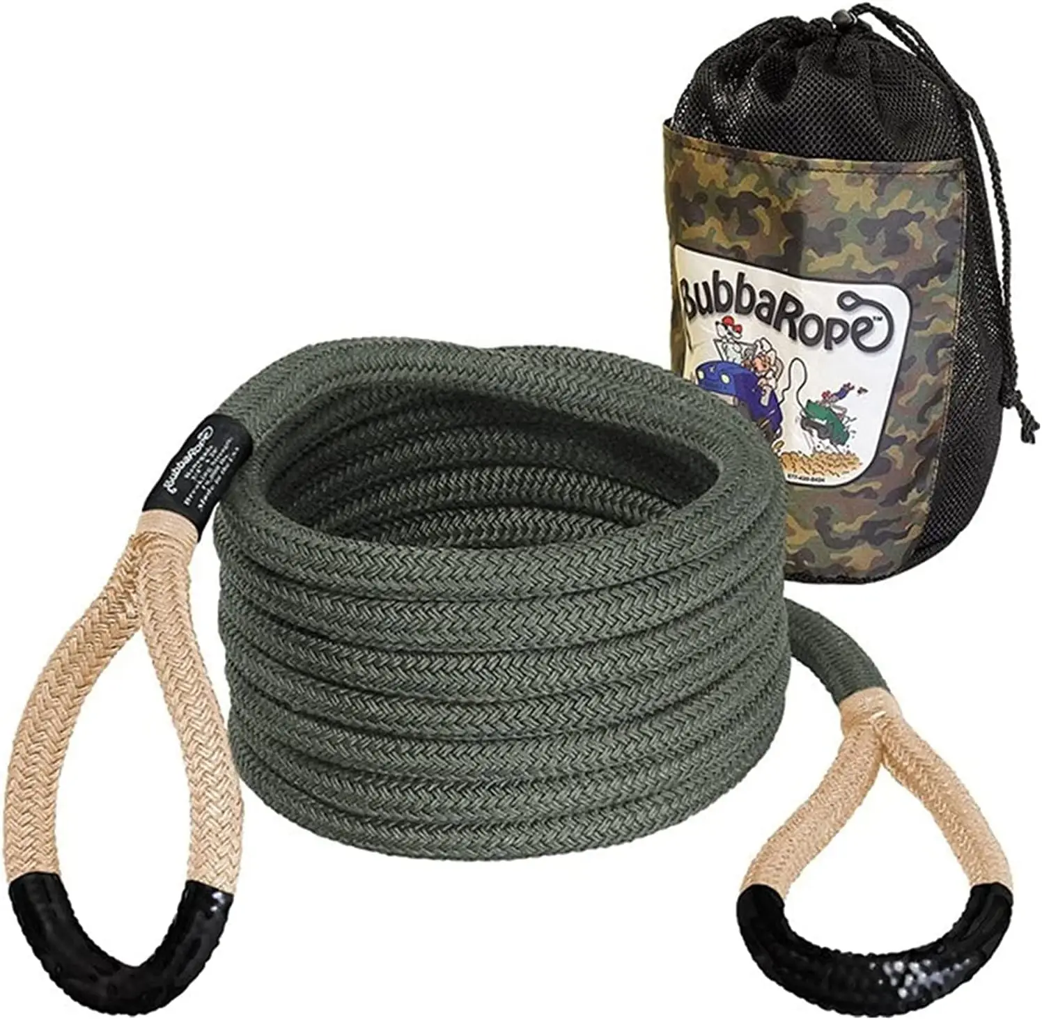 

Off-Road Power Stretch Kinetic Kit 3/4" x 20" Recovery Rope With Breaking Strength of 19000 In Tan