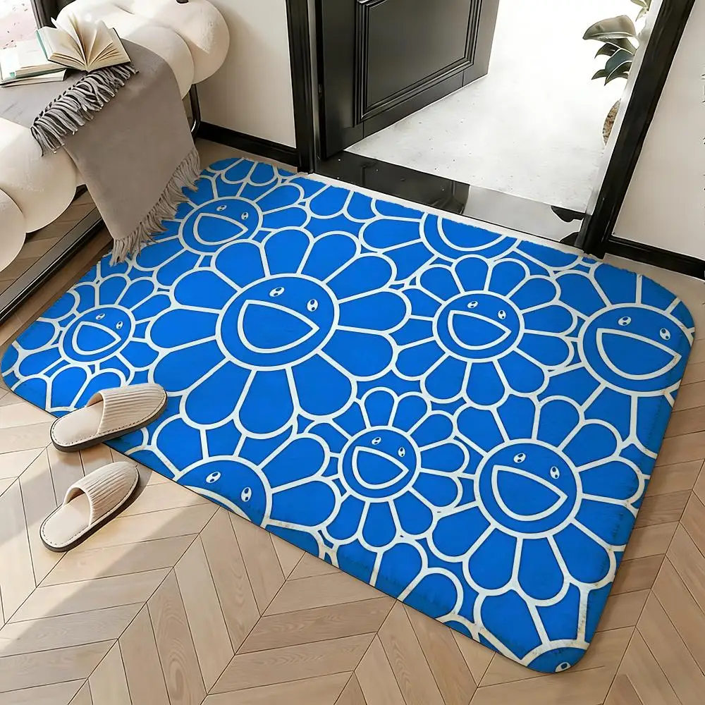 Soft Absorbent Non-Slip Rug Artist T-Takashi Murakami Floor Mat Home Decor Doormat Bedroom Floor Mat Shower Carpet