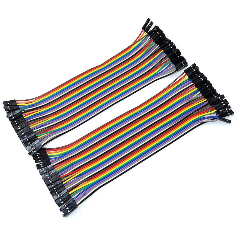 30cm 40 pin M to F Color 40P Male to Female Jumper Wire Connect RFID DuPont Cable