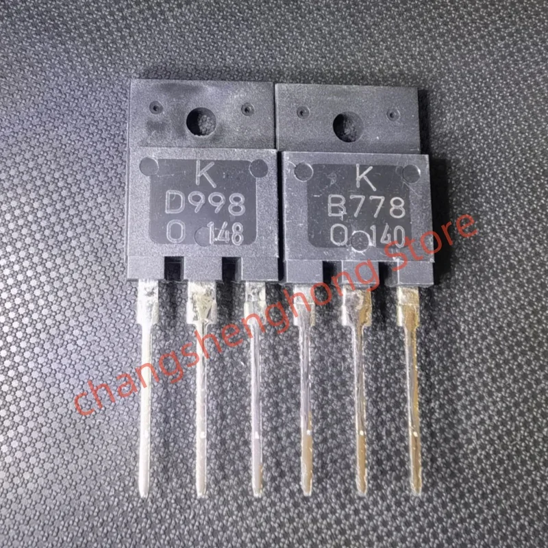 5pair New original   KTB778 B778  + KTD998 D998  -0-U/P   TO-3PF