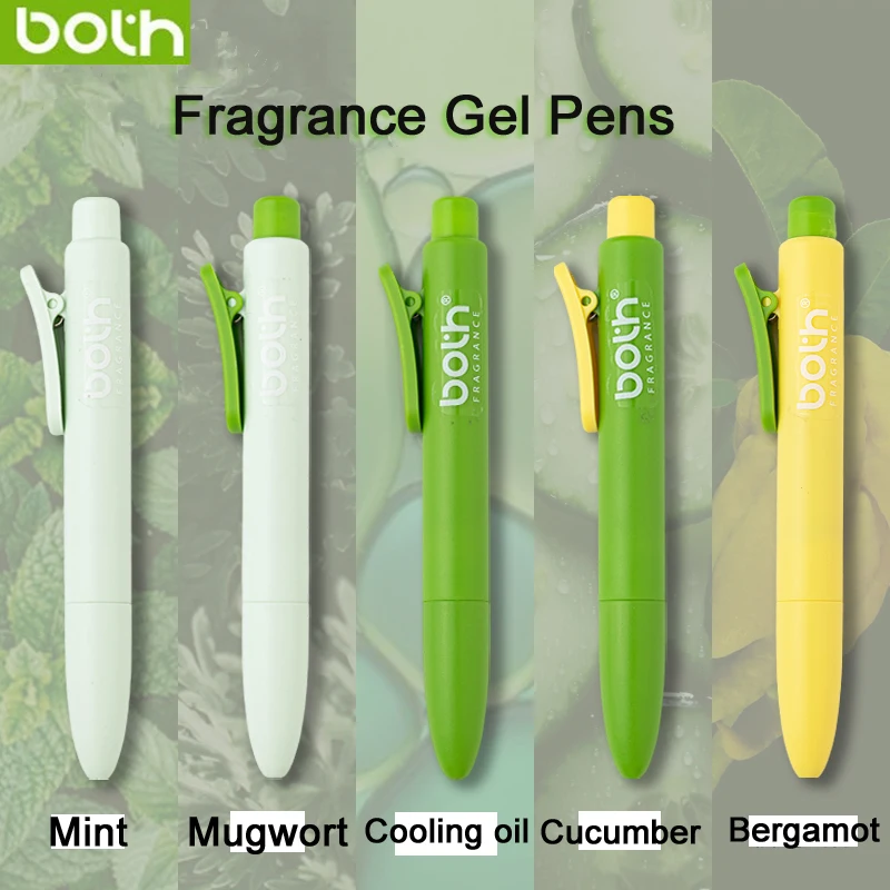 قلم جل صغير من عطر الدهون، تصميم جيب قابل للسحب لطيف السمين، كتابة سلسة مع طرف قلم CS لدراسة المكتب #1