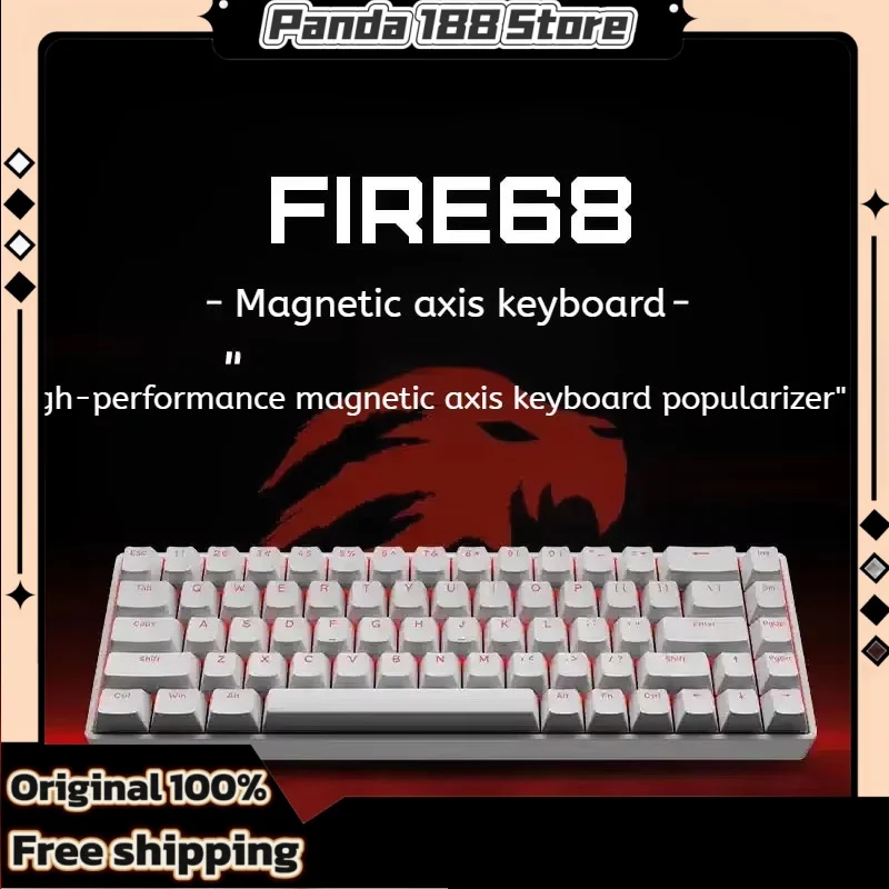 Madlions Fire 68 Ultra Mechanical Keyboard 68key Rgb Backlight Pbt Transparent Keycap Full Key Hot Swappable Esports Gaming Pc