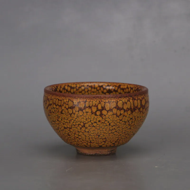 Song Dynasty Jian Kiln Starry Sky Yohen Partridge Feather Heart Shape Master Cup Ceramic Collection Home Decor