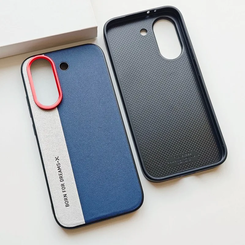 Etui do POCO X8 Pro Max, dwukolorowe, patchworkowe, z mikro-matową powłoką, miękkimi krawędziami, skórzane etui ochronne na POCO X 8 Pro, odporny na wstrząsy bumper, funda. — zdjęcie produktu 2