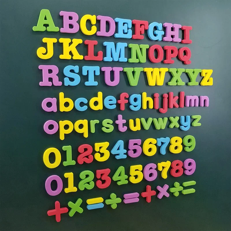 Magnetic Letters Numbers Alphabet ABC 123 Fridge Magnets Plastic Educational Preschool Learning Toy Set Uppercase Lowercase Mat