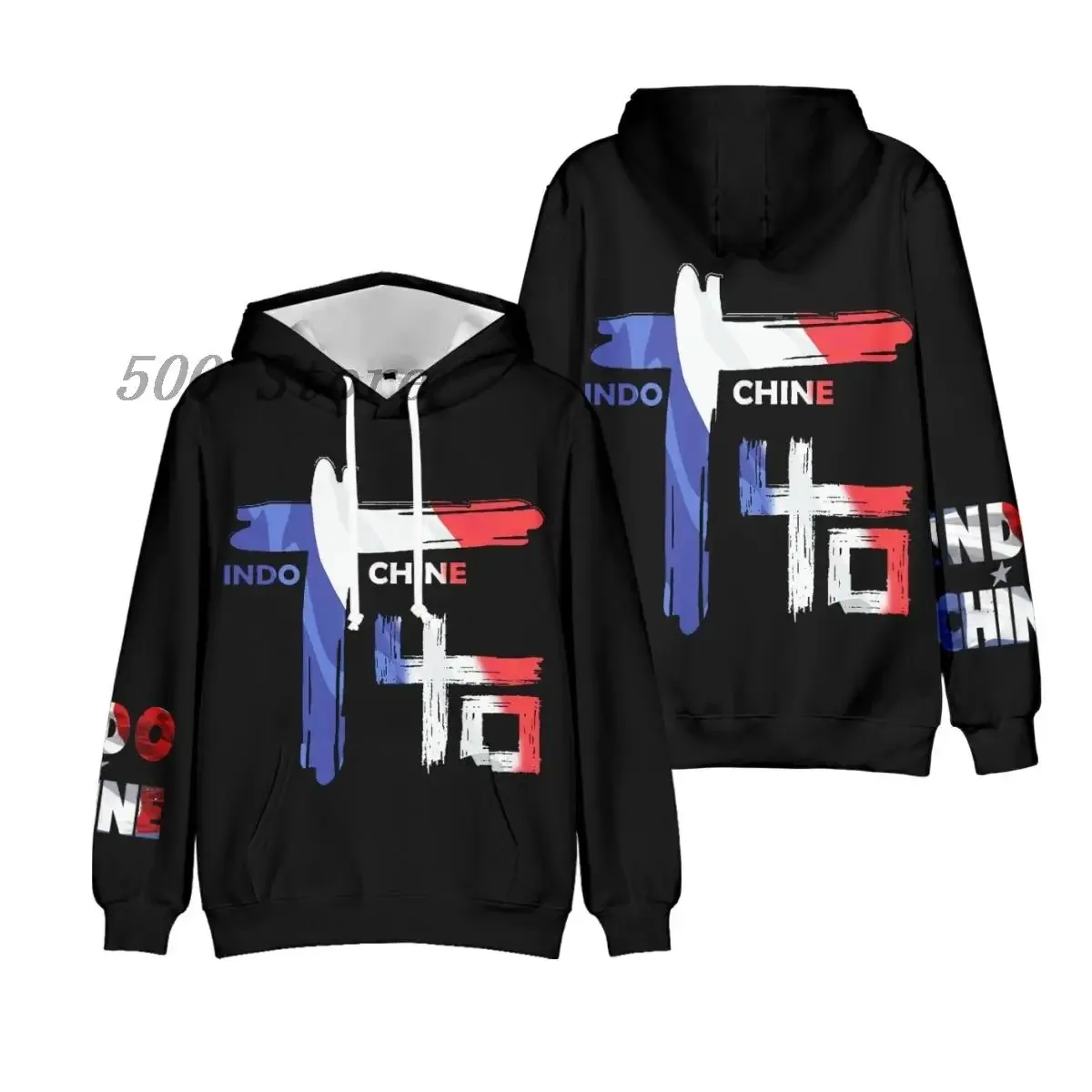 

Banda francesa Indochine Pop Rock Hoodie para homens e mulheres, mangas compridas, roupas de onda, moletom para adolescentes