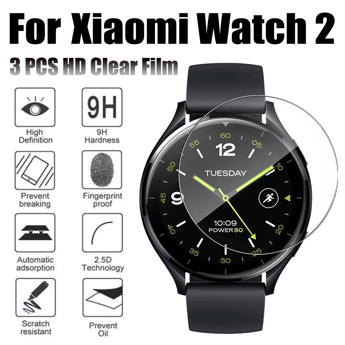

3 шт., прозрачная защитная пленка для Xiaomi Watch 2 HD