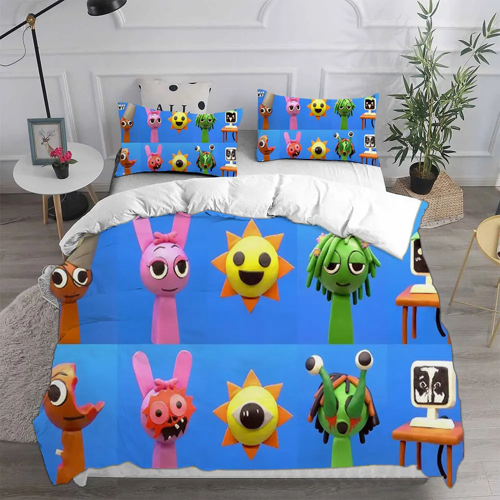 

Sprunki Game 3D Printed Duvet Case Pillowcase Bedding Set Twin Full Queen King Size For Bedroom Decor