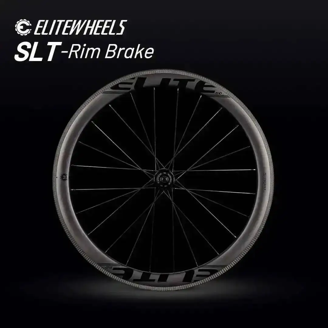 

ELITEWHEELS SLT Rim Brake Road Carbon Road Wheelset Pillar 1423 Clincher Tubeless 3KTwill Brake Ceramic Bearing Hub Tubeless