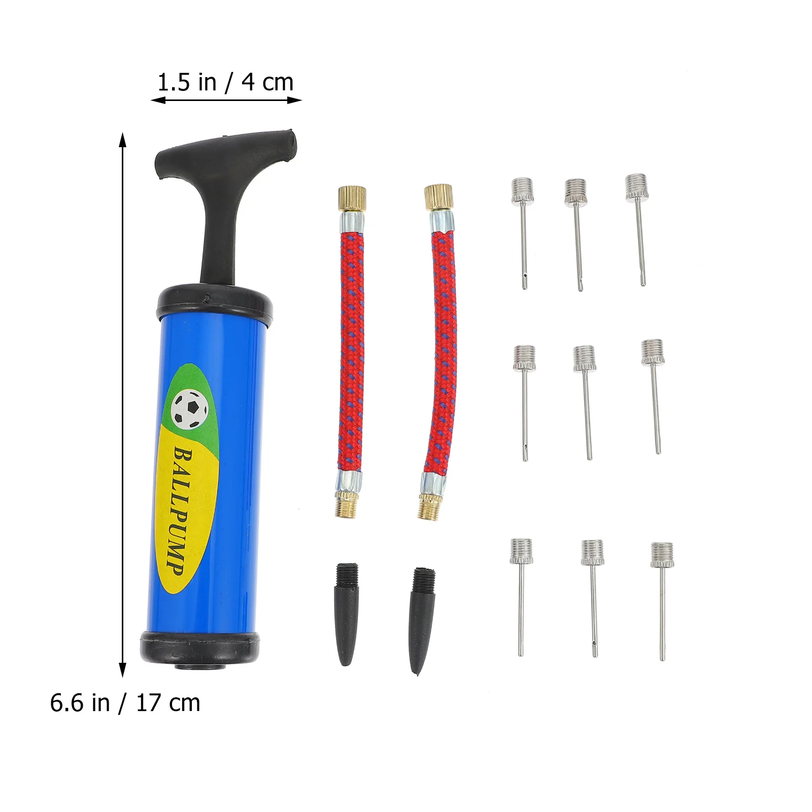 1 set mini kit di gonfiaggio manuale portatile set di pompe per palline durevole leggero calcio pallacanestro gonfiaggio mini kit di gonfiaggio manuale