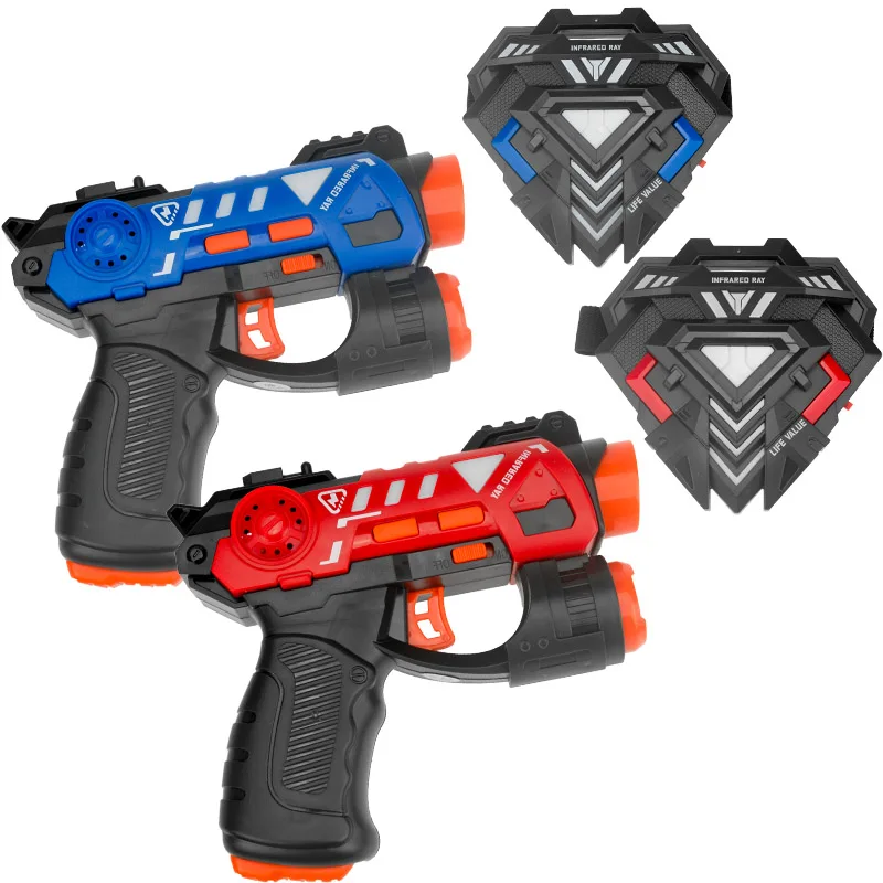 Children Infrared Battle Game Set Electric Toy Guns Laser Tag Gun Weapon with Target Kids Laser Strike Pistol for Boys Outdoor