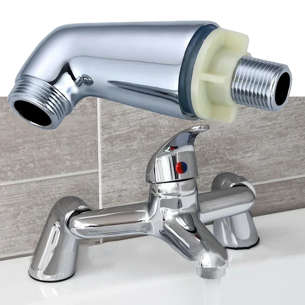 

Chrome Deck Mounted Bath Filler Shower Mixer Tap Legs Adapter Extension Bathroom Brass Silver Faucet Douche Accessories