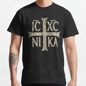 Camiseta gráfica cristã masculina, IC XC, NI, KA, Cruz de Natal, Ortodoxa, Roupas Anime 6 principais vendas camisa ortodoxo - №6