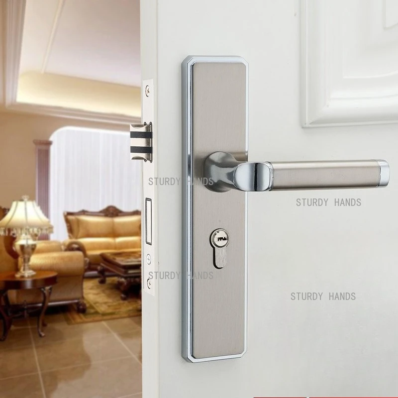 

Бытовой бесшумный дверной замок из цинкового сплава, универсальный механический аппаратный замок для помещения