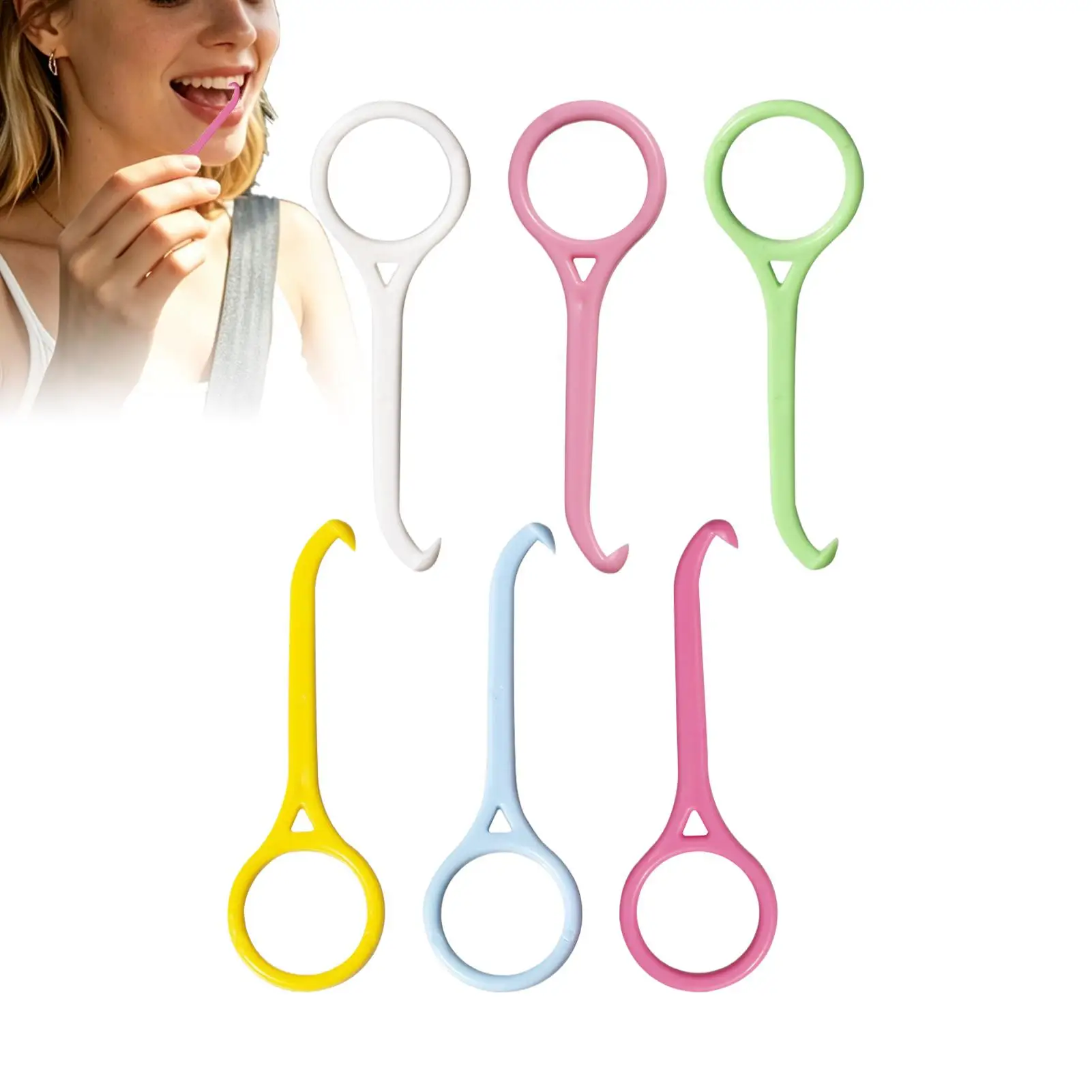 6Pcs Dental Removal Tool Plastic Hook Nice Orthodontic Aligner Remove Invisible Removable Braces Clear Aligner Tooth Care Tools