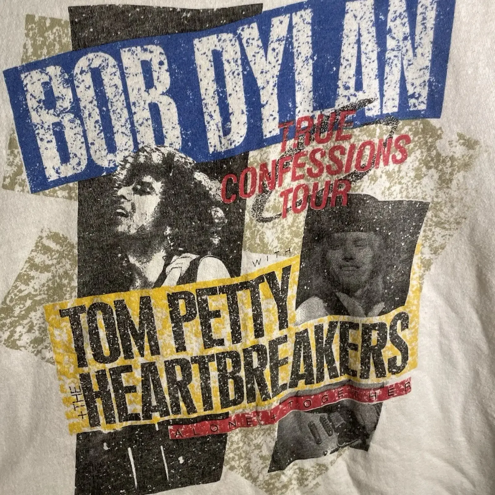 New Bob Dylan True Confessions Tour T Shirt Men's and Women's Cotton SE793 vintage Washed Stylish fashion Top For Everyday Wear