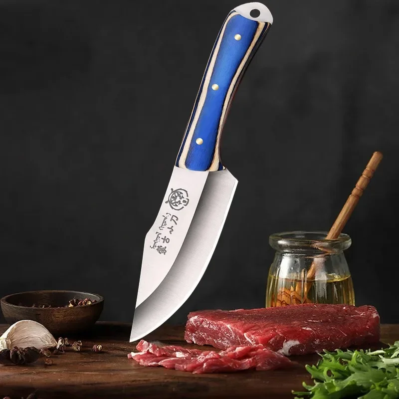 Cuchillo de carnicero para deshuesar carne de bolsillo, cuchillo de corte pequeño multiusos para barbacoa de cocina