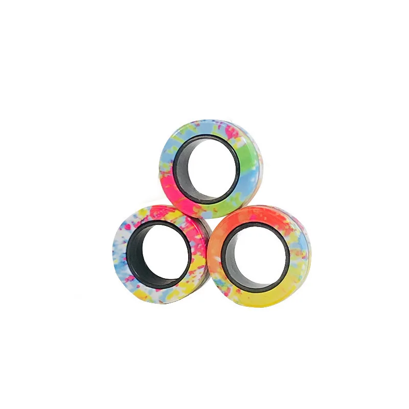 Magnetic Rings Fidget Toy Set Adult Fidget Magnets Spinner Rings Fidget Pack Great Gift for Adults Teens Kids (3PCS)
