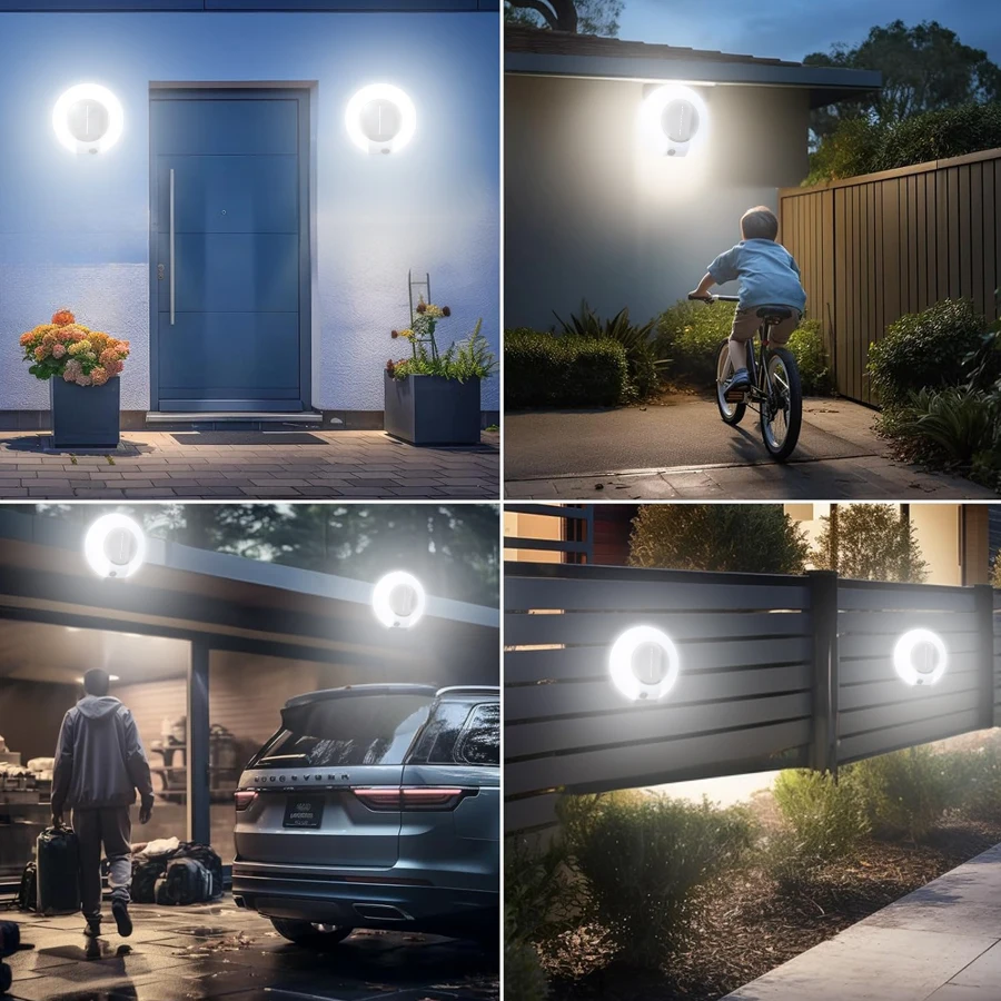 New 20LED Solar Lamp Outdoor Waterproof Human Body Sensor Wall Lamp Garden and Courtyard Decoration Wall Lamp Easy To Install