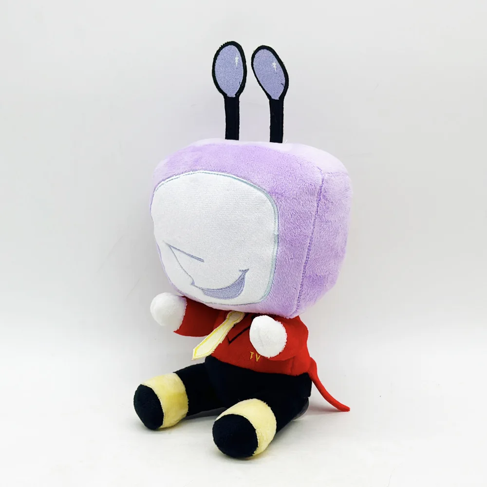 Anime DELTARUNE Tenna Plush Triangle Rune Plush Toy Doll 27cm Cute Purple TV Man Handheld Microphone Collection Toy For Kid Gift