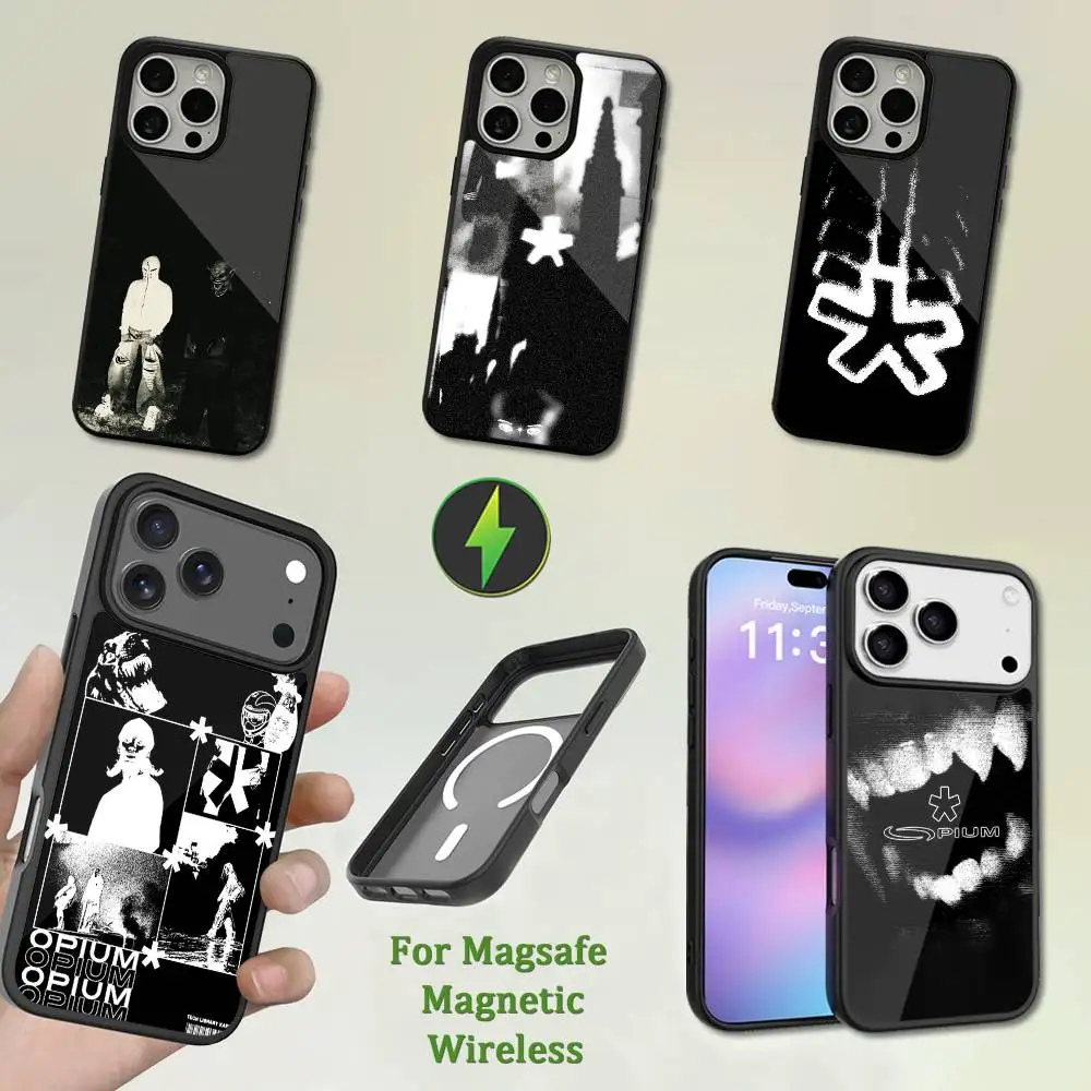 

Band O-Opiumes Rap Art Phone Case For iPhone 13,12,11,16,15,17,14,Pro,Max,Plus,Mini,Magsafe,Magnetic Wireless Charging