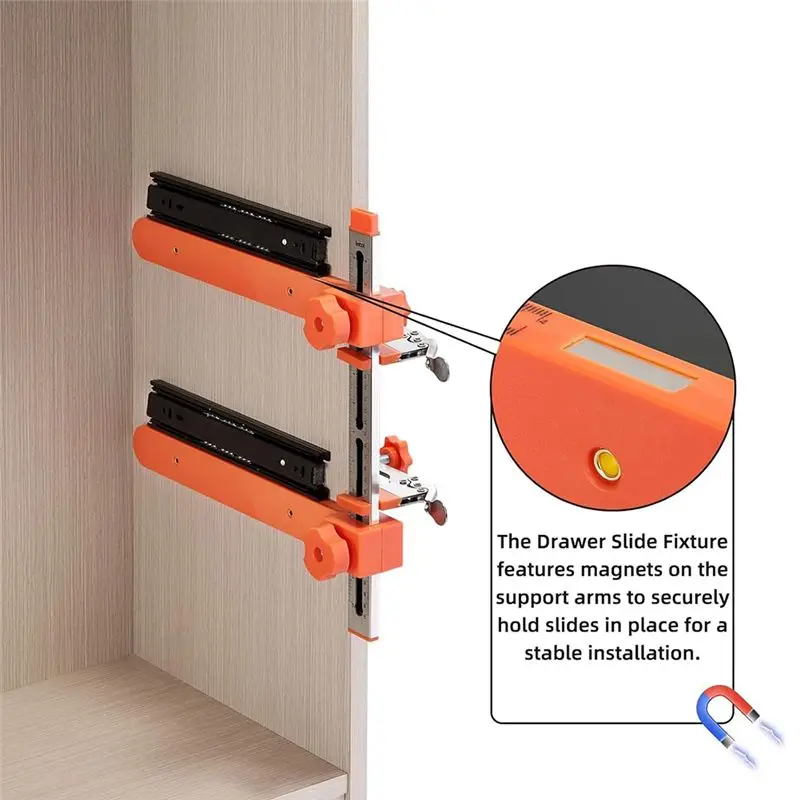 For Cabinet Sliding Woodworking Tool Drawer Rail Installation Aid Adjustable Splicing Quick Fix Locator